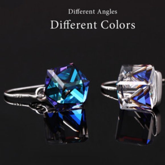 PLATO H 925 Sterling Silver Color Change Earrings - Picture 2 of 7